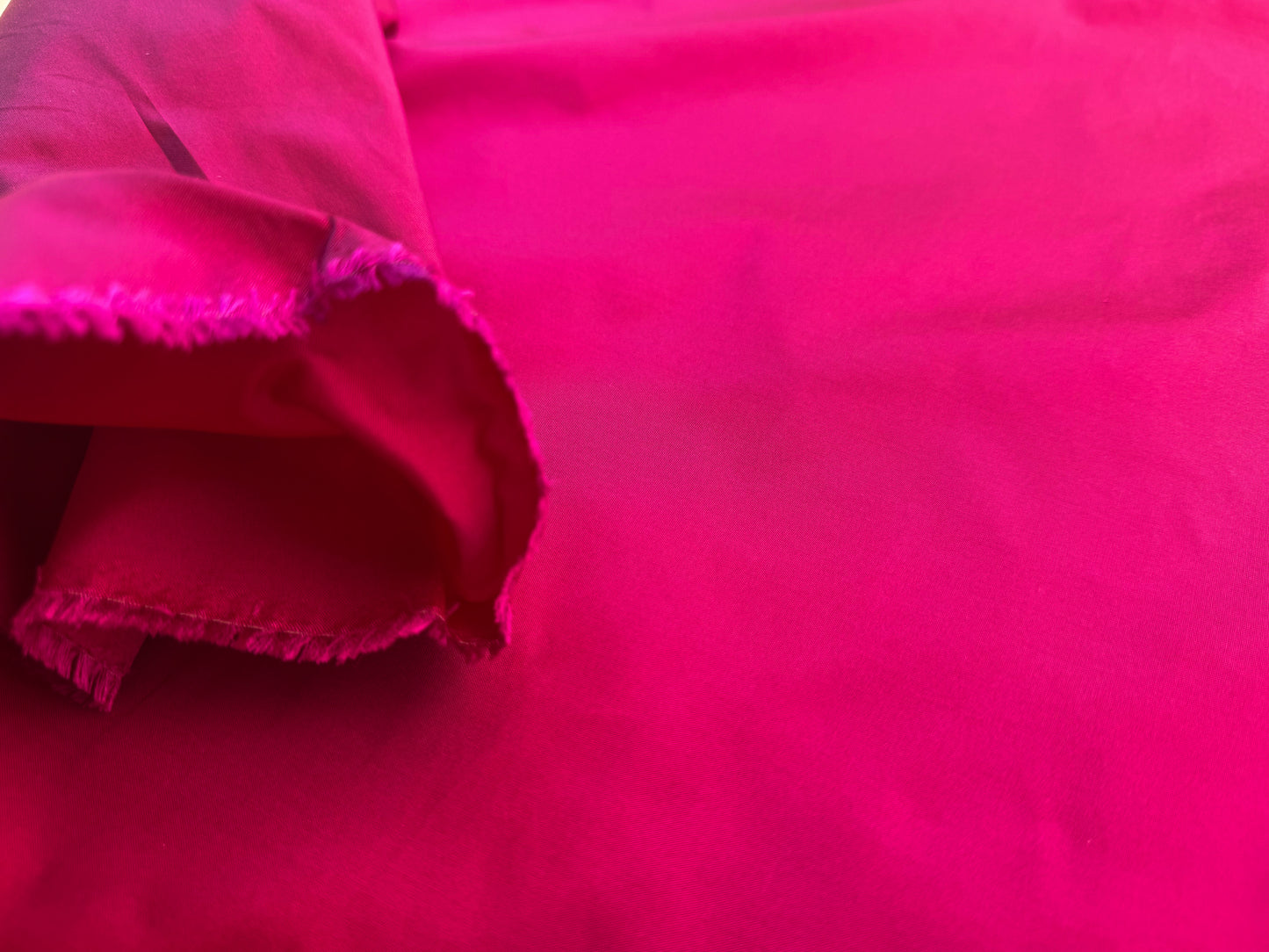 By yard Scalamandre 100% silk Taffeta Rose Pink With Hot Crimson Red Shot