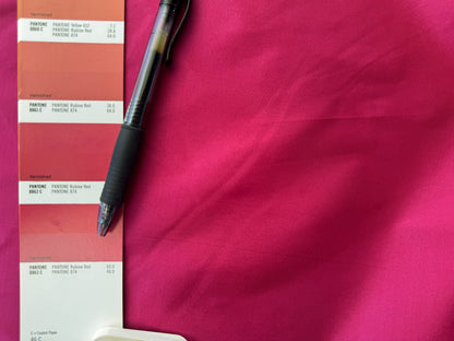 By yard Scalamandre 100% silk Taffeta Rose Pink With Hot Crimson Red Shot
