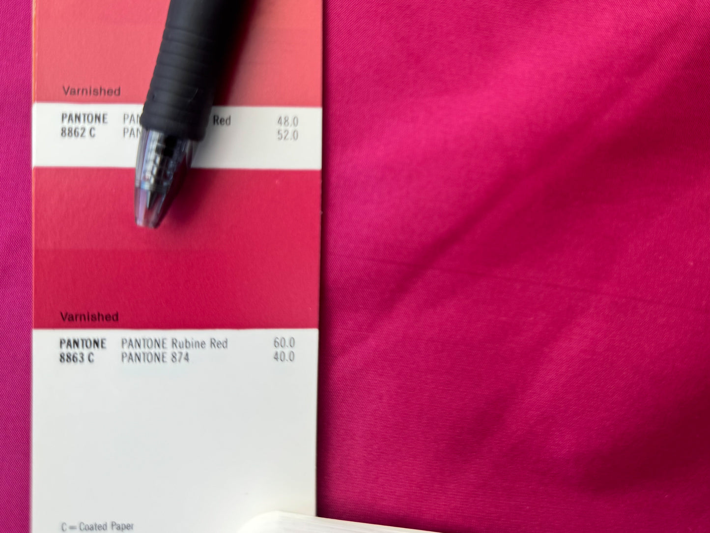 By yard Scalamandre 100% silk Taffeta Rose Pink With Hot Crimson Red Shot