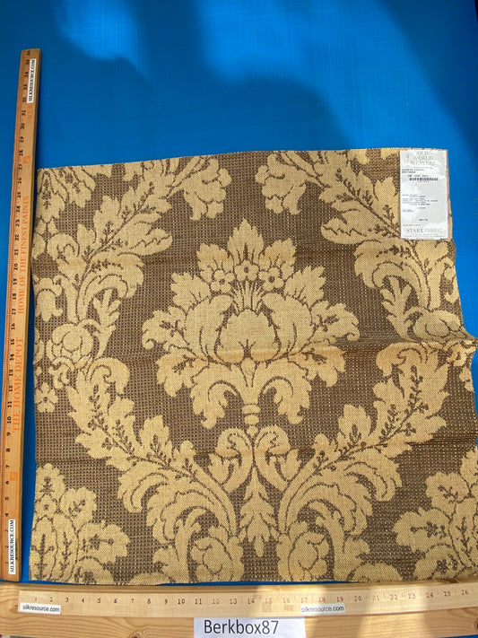 40 Berkbox87 Square Jacquard by Old World Weavers Lucretia Damask Driftwood Tan Beige Renaissance Classic Damask Thick MSRP USD 300/Y
