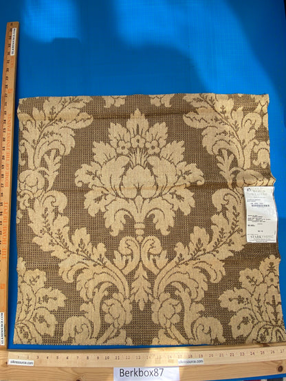 41 Berkbox87 Square Jacquard by Lucretia Damask Driftwood Tan Beige Renaissance Classic Damask Thick MSRP USD 300/Y