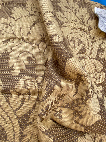 42 Berkbox87 Square Jacquard by Lucretia Damask Driftwood Tan Beige Renaissance Classic Damask Thick MSRP USD 300/Y