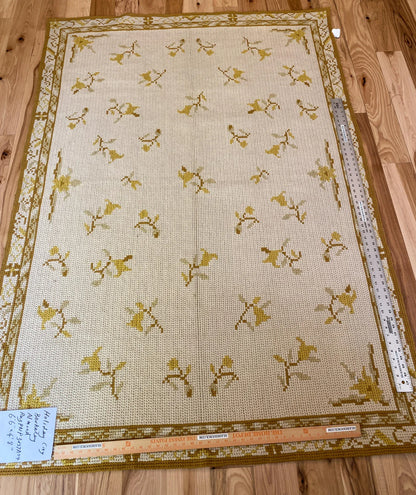 Stark Holiday City Berkeley in Almond Cream Natural Yellow Gold Handwoven in Portrugal Wool 4'9" x 6'6" MSRP USD1600