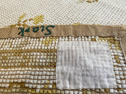 Stark Holiday City Berkeley in Almond Cream Natural Yellow Gold Handwoven in Portrugal Wool 4'9" x 6'6" MSRP USD1600