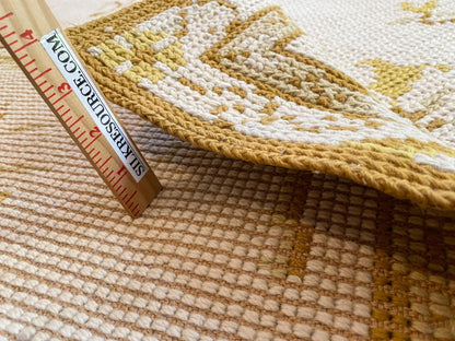 Stark Holiday City Berkeley in Almond Cream Natural Yellow Gold Handwoven in Portrugal Wool 4'9" x 6'6" MSRP USD1600