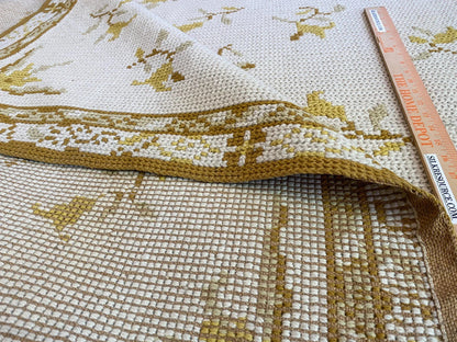 Stark Holiday City Berkeley in Almond Cream Natural Yellow Gold Handwoven in Portrugal Wool 4'9" x 6'6" MSRP USD1600