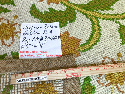 Stark Hoffman Estates Goldenrod 6'6" X 4' 11" Orange Gold Green Tulips Sunflowers Vines Foliage MSRP $1250