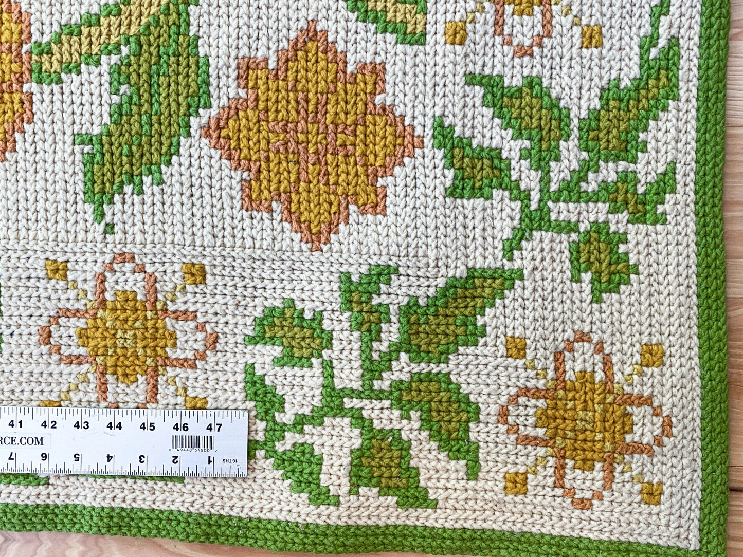 Stark Hoffman Estates Goldenrod 6'6" X 4' 11" Orange Gold Green Tulips Sunflowers Vines Foliage MSRP $1250