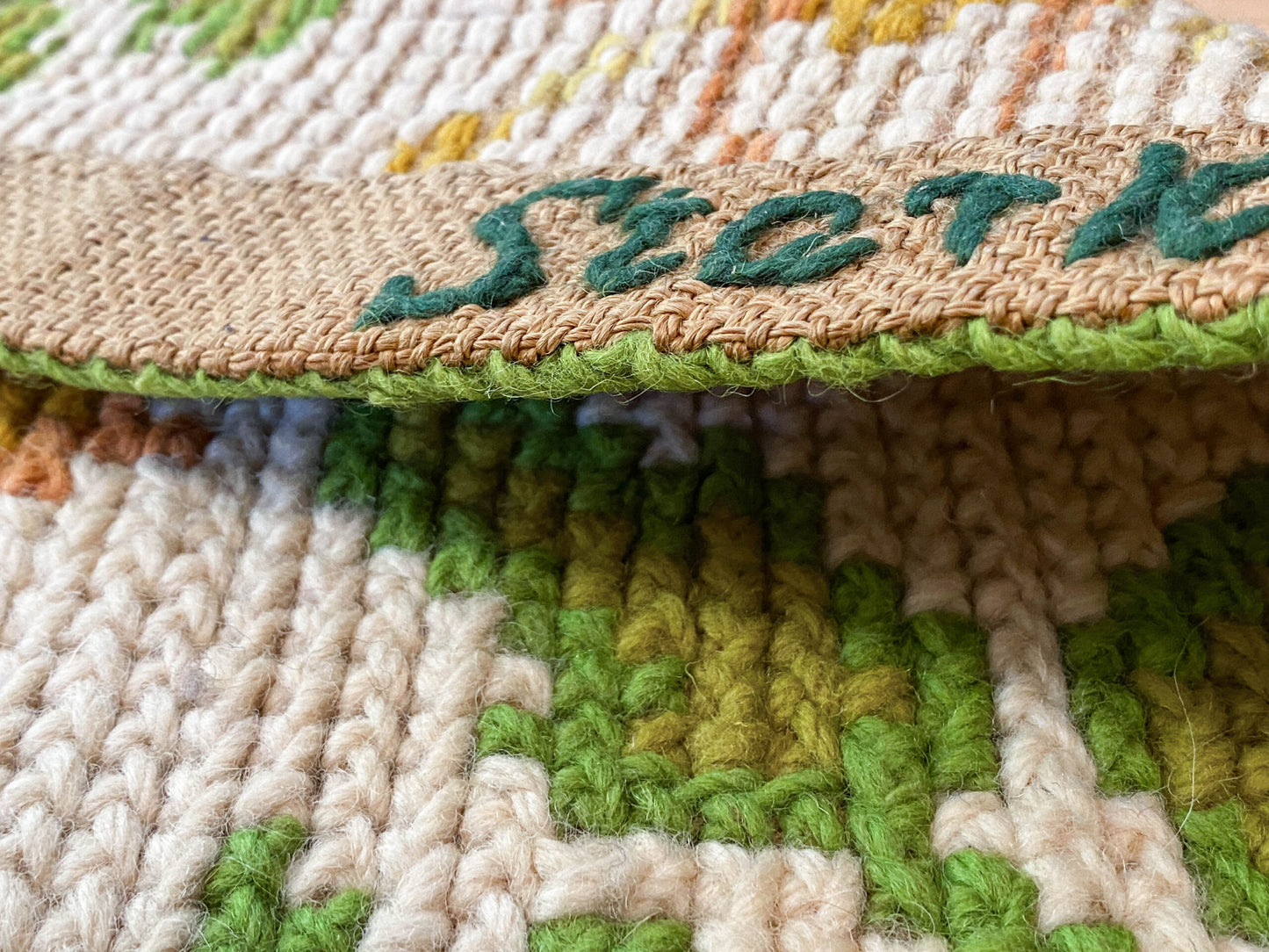 Stark Hoffman Estates Goldenrod 6'6" X 4' 11" Orange Gold Green Tulips Sunflowers Vines Foliage MSRP $1250