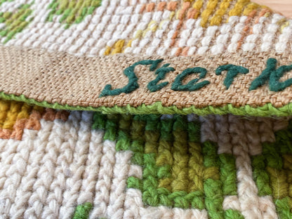 Stark Hoffman Estates Goldenrod 6'6" X 4' 11" Orange Gold Green Tulips Sunflowers Vines Foliage MSRP $1250