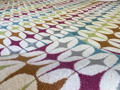 Stark DELPHOS BROWN Modern Wool Silk Hand Knotted Colorful Egg Green Pink Blue Cream 6x9' MSRP USD 12,000