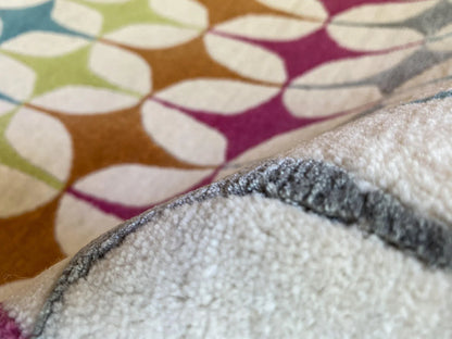 Stark DELPHOS BROWN Modern Wool Silk Hand Knotted Colorful Egg Green Pink Blue Cream 6x9' MSRP USD 12,000