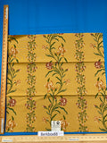 2 Berkbox88 Square Woven by Old World Weavers Iris in May Gold Green Red Stripe Floral MSRP USD 300+/y