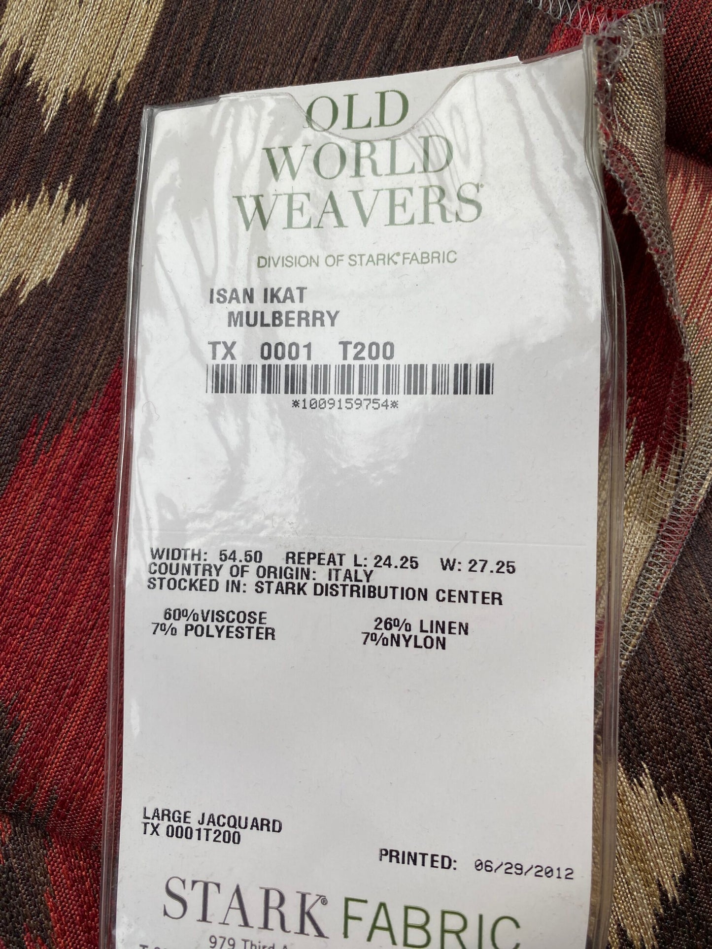 5 Berkbox88 Square Woven by Old World Weavers Isan Ikat Mulberry Red Brown Beige MSRP USD 116/y