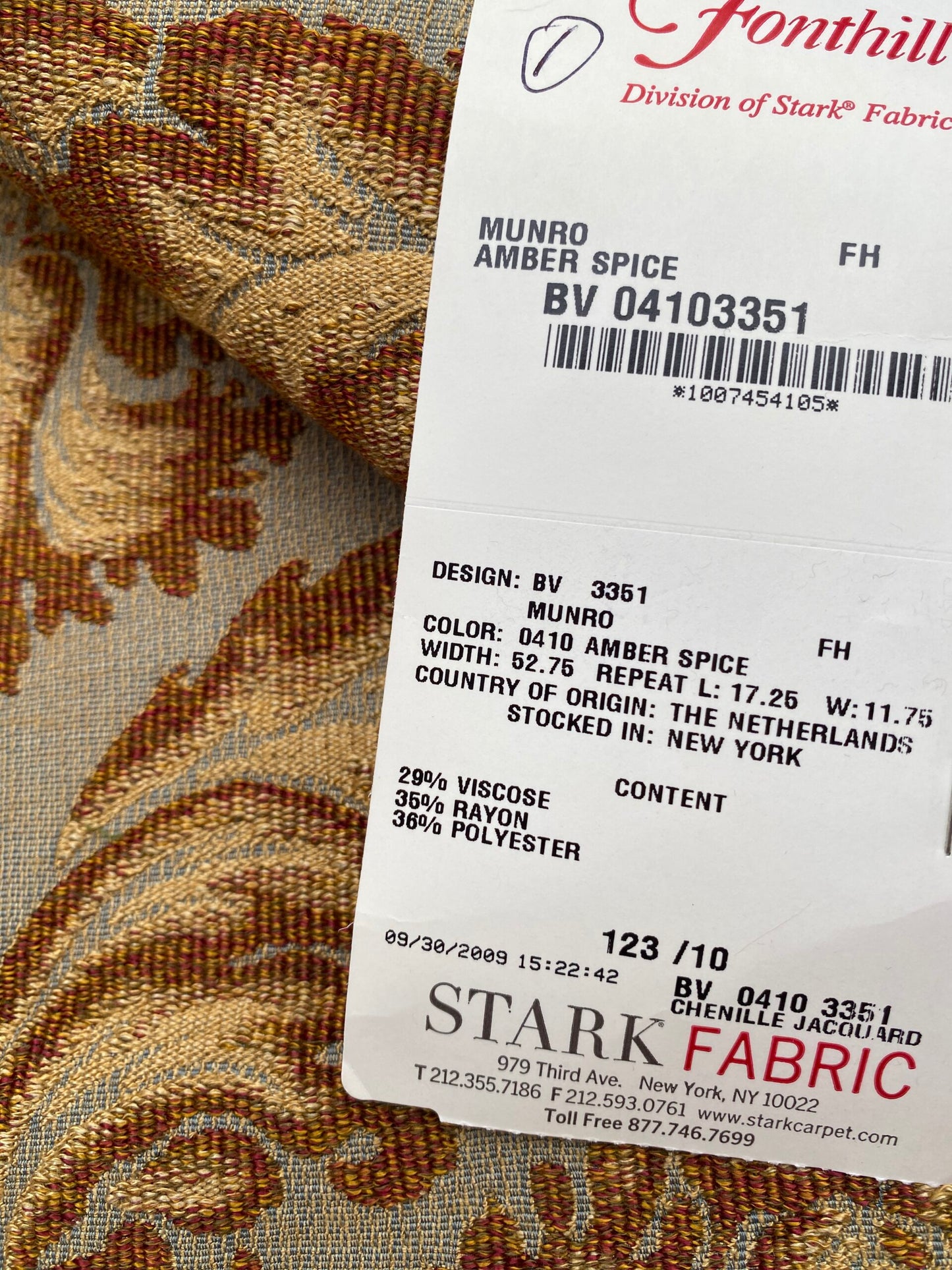 6 Berkbox88 Square Woven by Old World Weavers Munro Amber Spice Damask Blue Brown Beige MSRP USD348/y