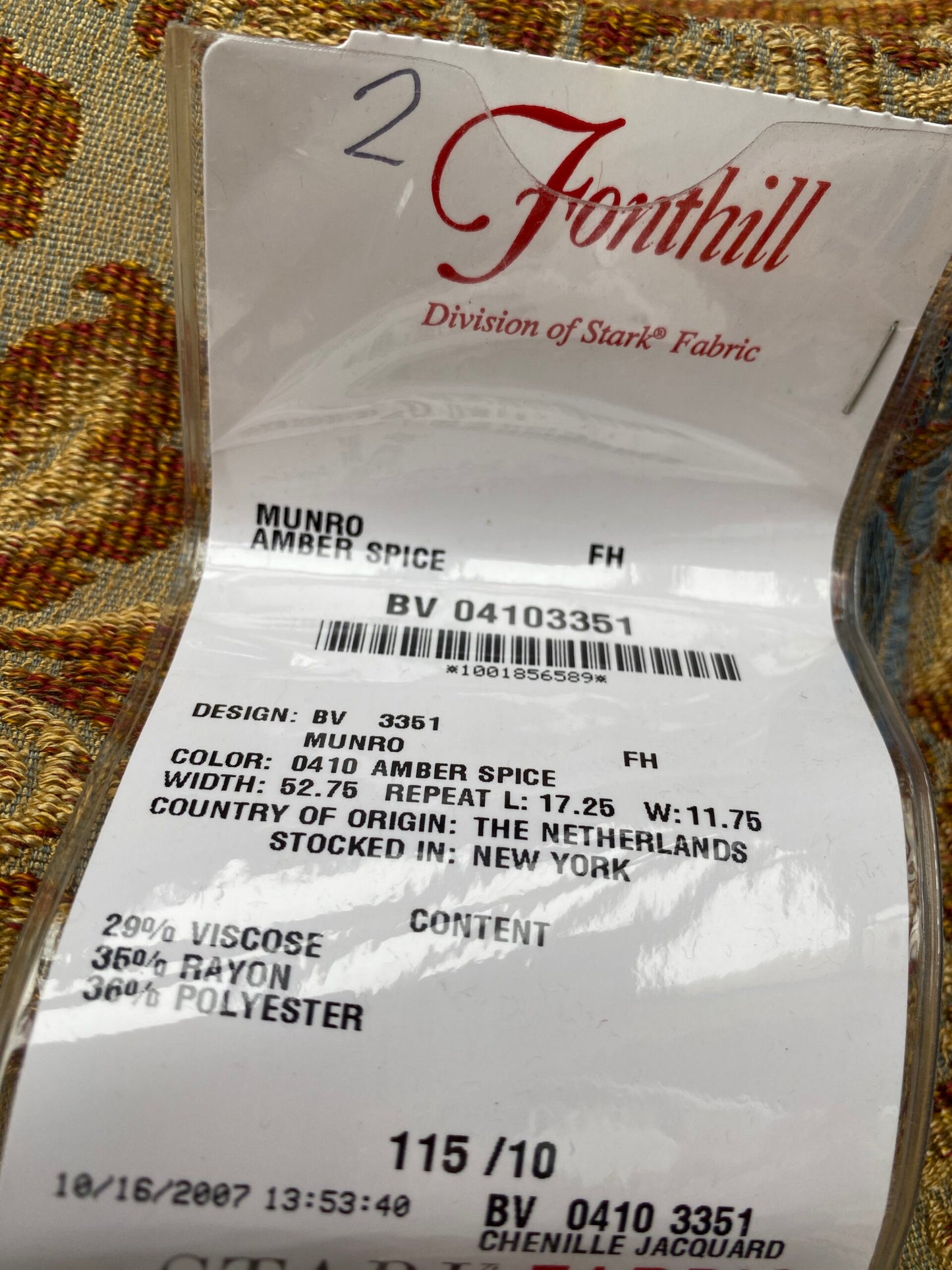 7 Berkbox88 Square Woven by  Old World Weavers Munro Amber Spice Damask Blue Brown Beige MSRP USD348/y