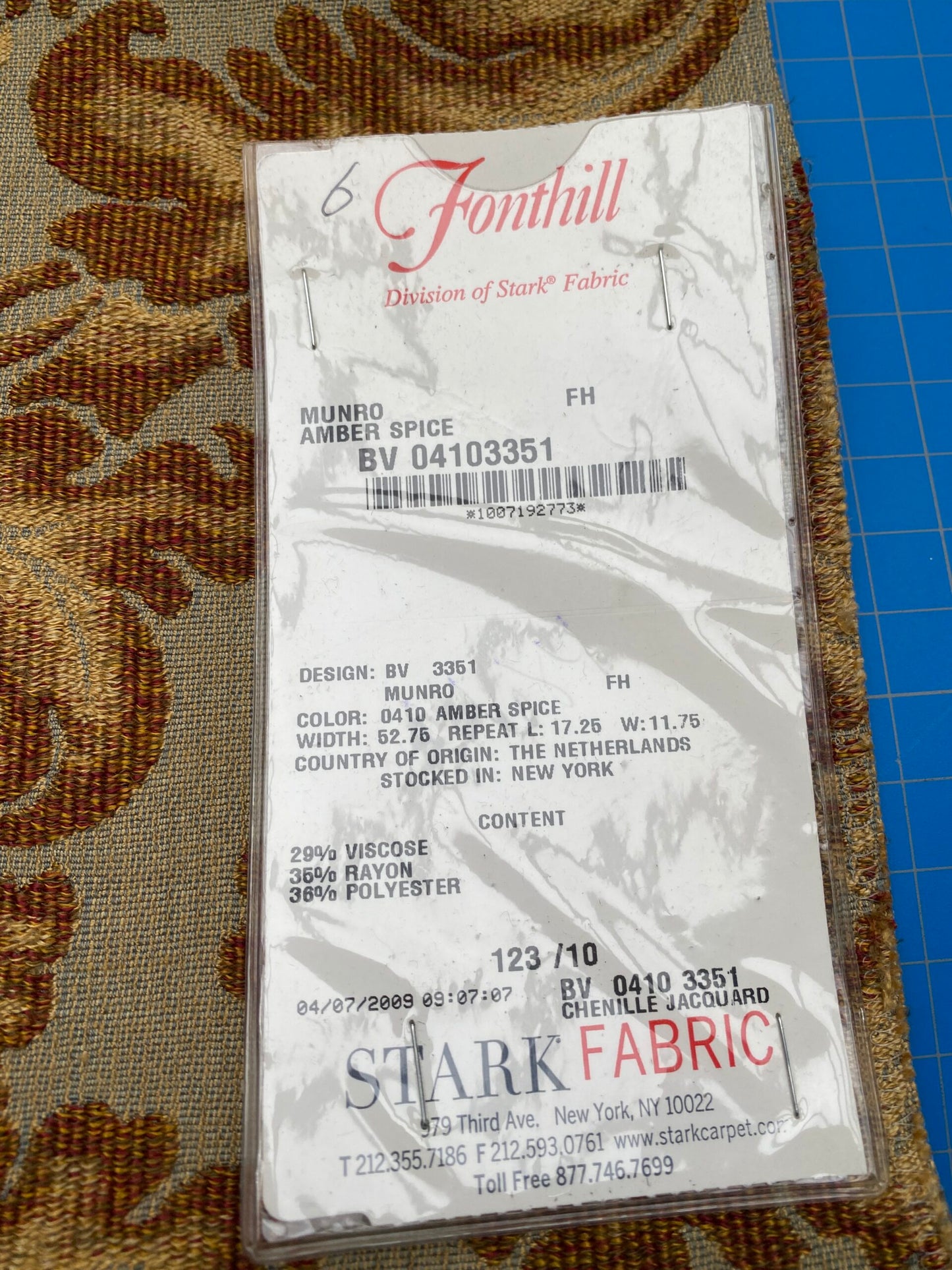 11 Berkbox88 Square Woven by  Old World Weavers Munro Amber Spice Damask Blue Brown Beige MSRP USD348/y