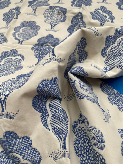 14 Berkbox88 Square Woven by Grey Watkins Ashbury Grove Maple Tan Cream Topiary Brocade Cotton MSRP USD 152/Y