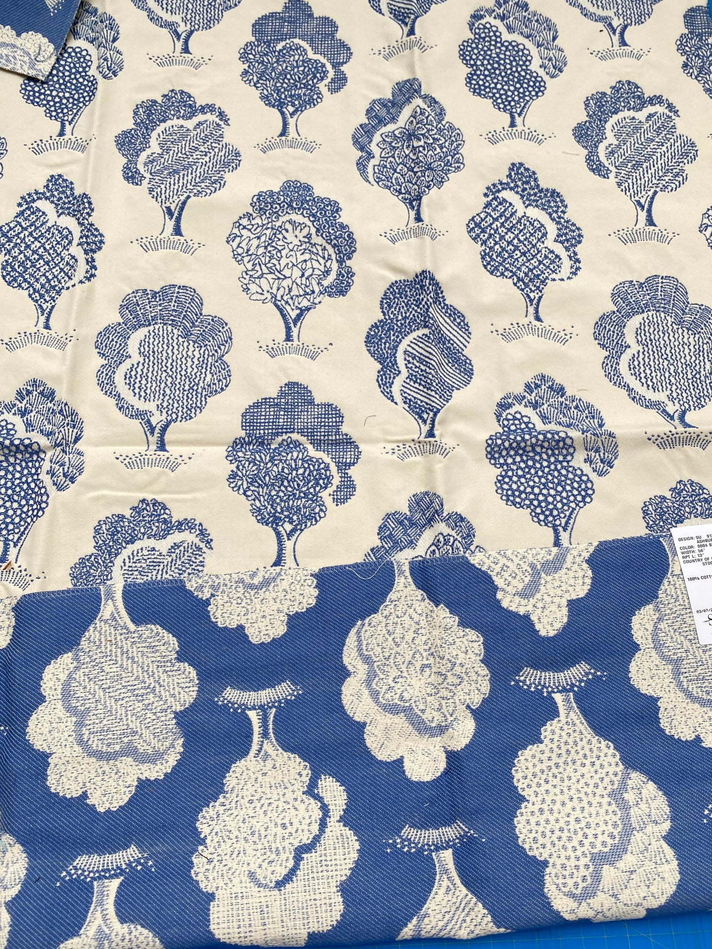 14 Berkbox88 Square Woven by Grey Watkins Ashbury Grove Maple Tan Cream Topiary Brocade Cotton MSRP USD 152/Y