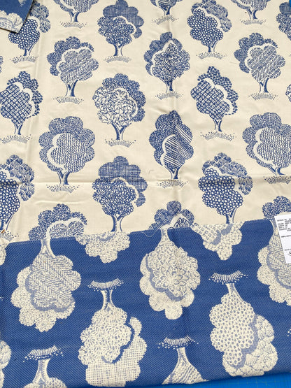 14 Berkbox88 Square Woven by Grey Watkins Ashbury Grove Maple Tan Cream Topiary Brocade Cotton MSRP USD 152/Y