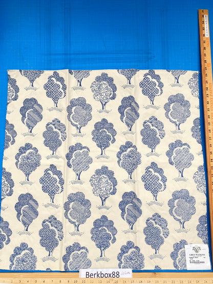 15 Berkbox88 Square Woven by Grey Watkins Ashbury Grove Maple Tan Cream Topiary Brocade Cotton MSRP USD 152/Y