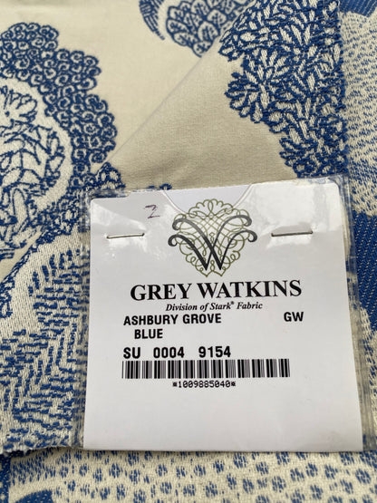 15 Berkbox88 Square Woven by Grey Watkins Ashbury Grove Maple Tan Cream Topiary Brocade Cotton MSRP USD 152/Y