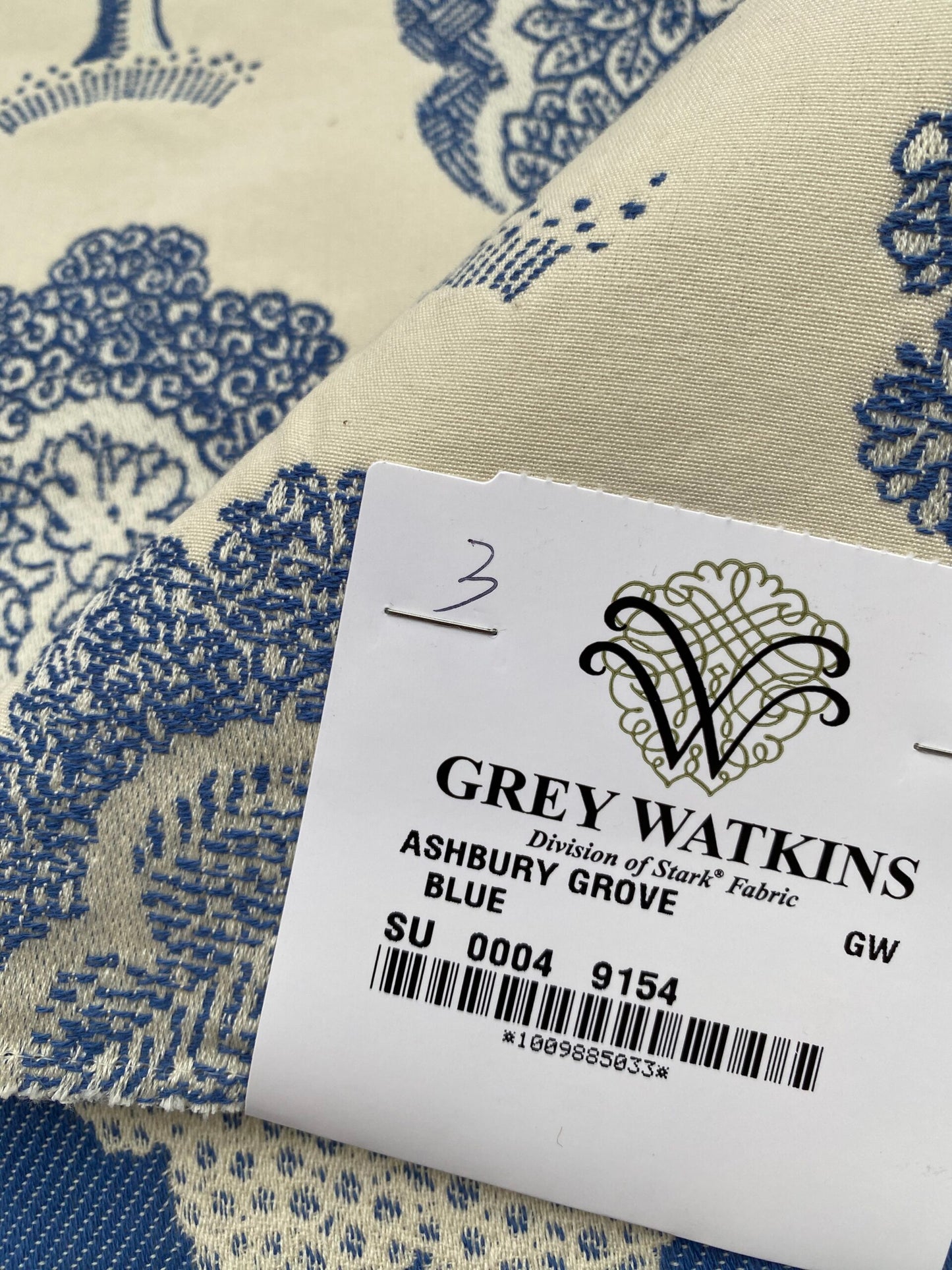 16 Berkbox88 Square Woven by Grey Watkins Ashbury Grove Maple Tan Cream Topiary Brocade Cotton MSRP USD 152/Y