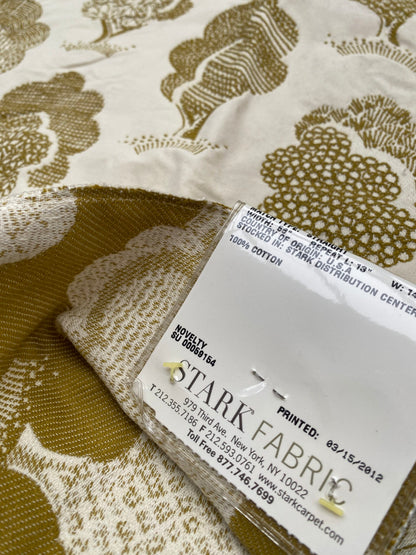 18 Berkbox88 Square Woven by Grey Watkins Ashbury Grove Green Brown Cream Topiary Brocade Cotton MSRP USD 152/Y