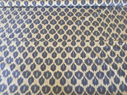 Scalamandre Amara Ikat Weave Lapis  MSRP USD 150/Y Cotton Hand Woven! Blue