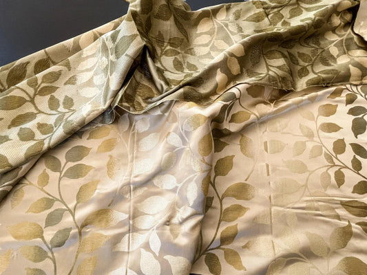 5 Berkbox52 1 yard Scalamandre Vallen Chartreuse Green Yellow Silk Leaf Woven