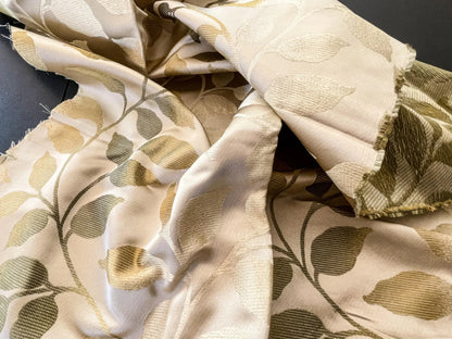 8 Berkbox52 24X40" Scalamandre Vallen Chartreuse Green Yellow Silk Leaf Woven