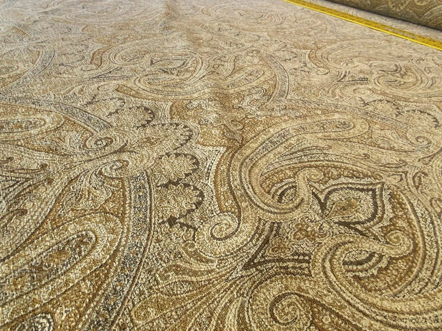 Scalamandre Asha Gold Woven Turkish Paisley Chenille-  Gold Red Rust - By The Yard