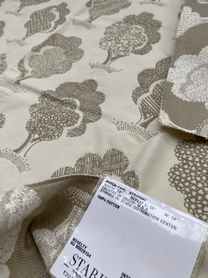 19 Berkbox88 Square Woven by Grey Watkins Ashbury Grove Grey Cream Topiary Brocade Cotton MSRP USD 152/Y