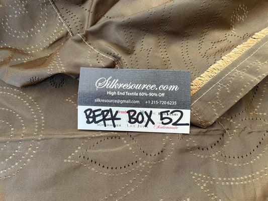 6 Berkbox52 2.4 yards Scalamandre Paisley Medallion Silk Damask Copper Brown