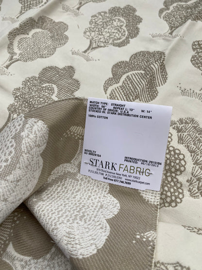 20 Berkbox88 Square Woven by Grey Watkins Ashbury Grove Grey Cream Topiary Brocade Cotton MSRP USD 152/Y