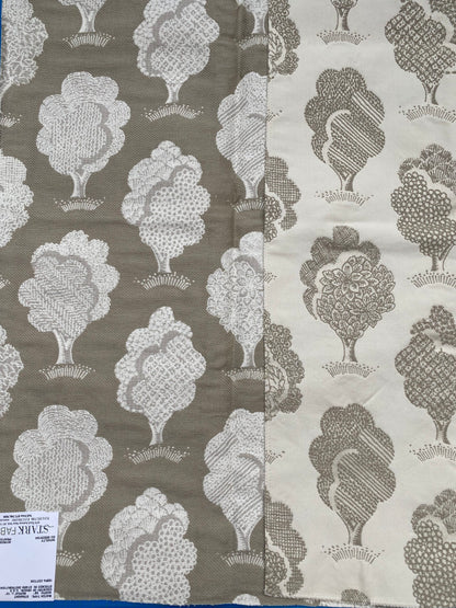 20 Berkbox88 Square Woven by Grey Watkins Ashbury Grove Grey Cream Topiary Brocade Cotton MSRP USD 152/Y