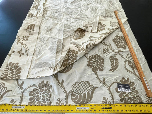 10 Berkbox52 2.6 yard Rebecca Silk Brown on Cream Botanical Tree Foliage