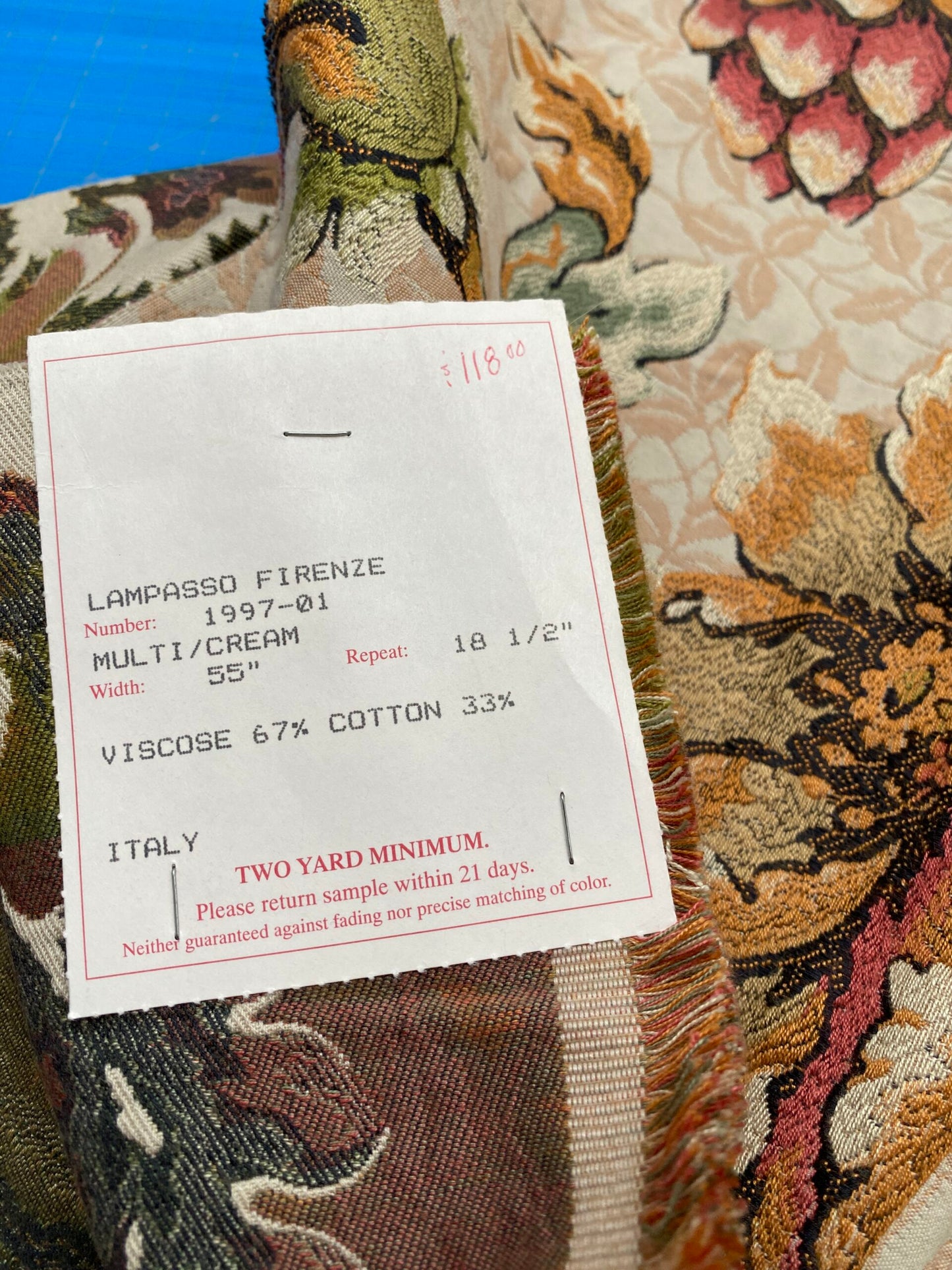 25 Berkbox88 Square Woven by Fonthill Lampasso Firenze Multi/Cream Floral White 34"L x 26"W MSRP USD304/y