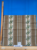 26 Berkbox88 Square Woven by Old World Weavers Vert Galant Taupe Brown White Stripe Floral MSRP USD 300+/y