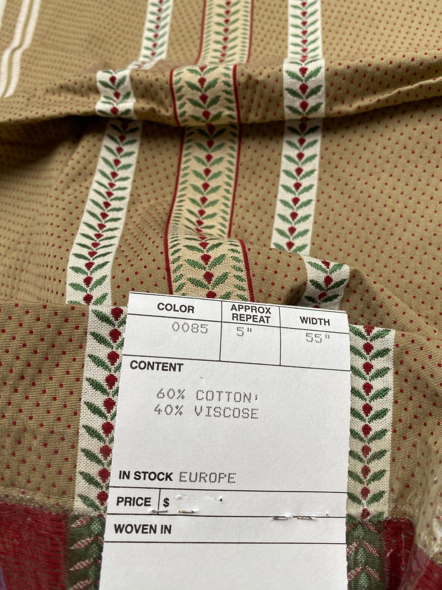 26 Berkbox88 Square Woven by Old World Weavers Vert Galant Taupe Brown White Stripe Floral MSRP USD 300+/y