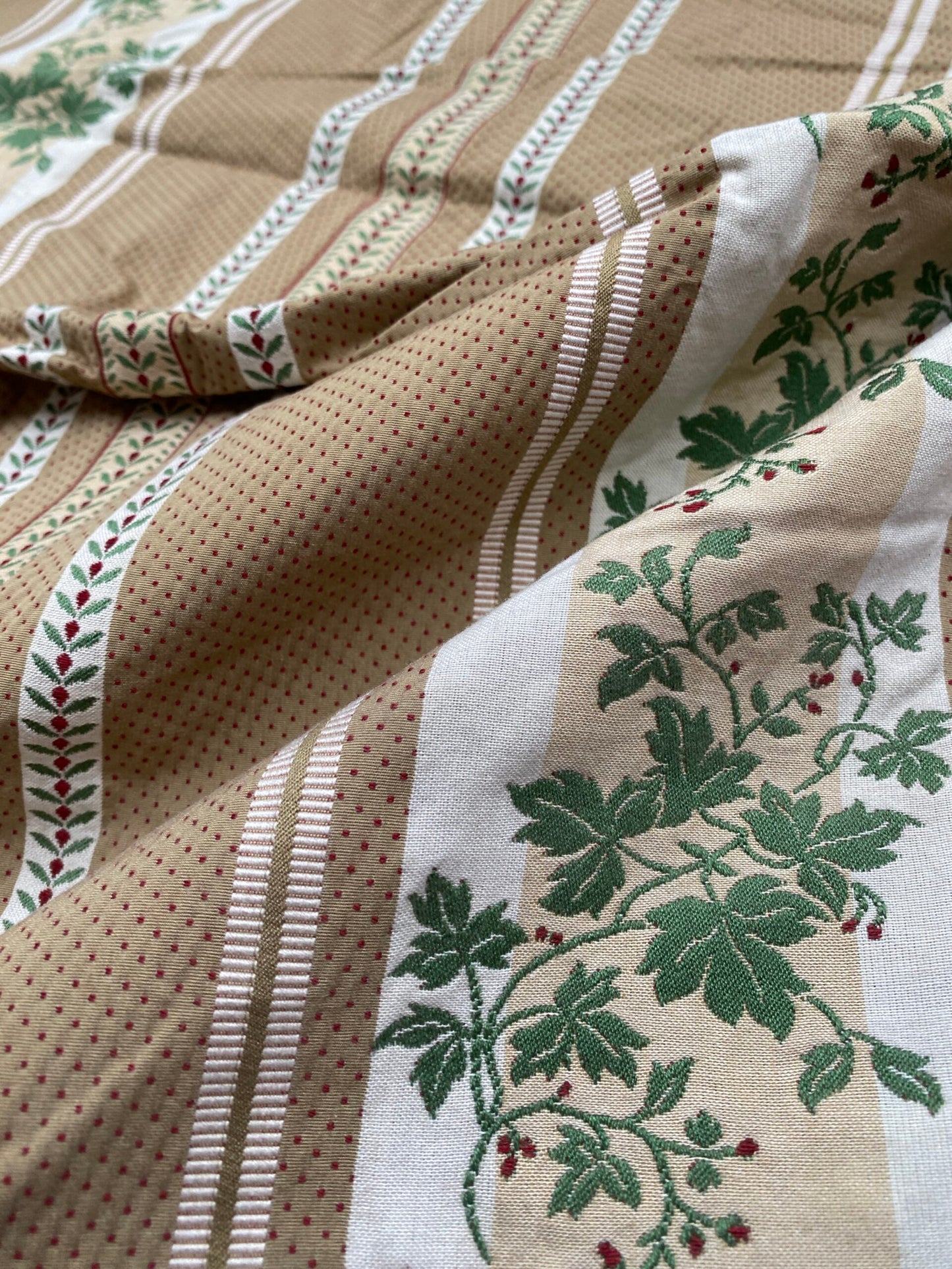 26 Berkbox88 Square Woven by Old World Weavers Vert Galant Taupe Brown White Stripe Floral MSRP USD 300+/y