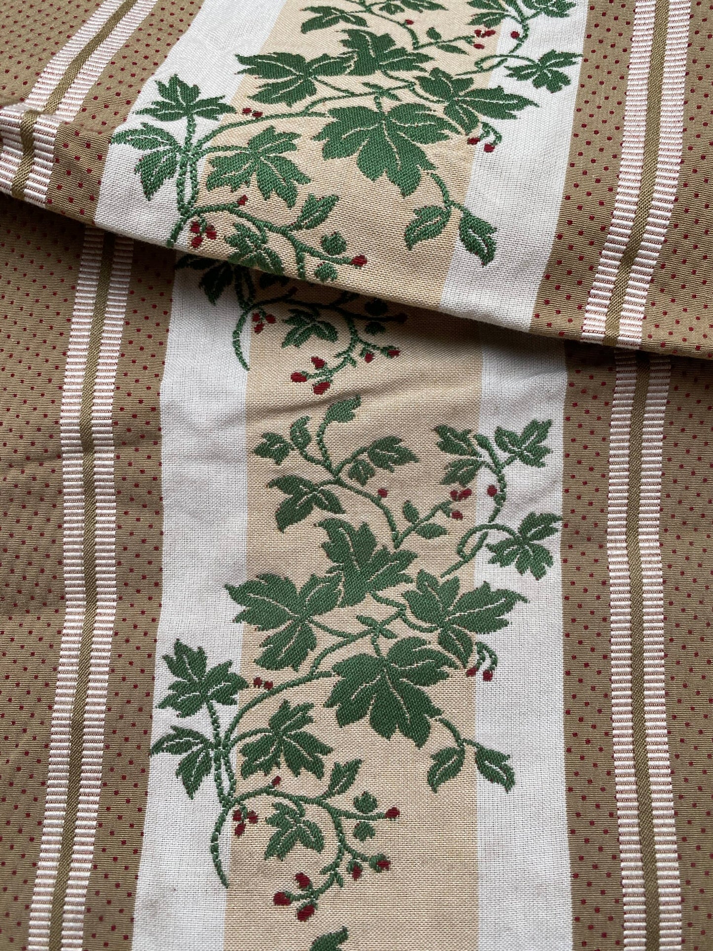 26 Berkbox88 Square Woven by Old World Weavers Vert Galant Taupe Brown White Stripe Floral MSRP USD 300+/y