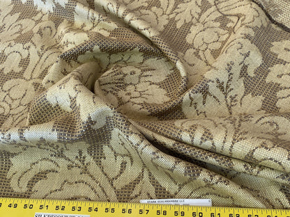 Scalamandre " Lucretia Damask Driftwood Renaissance Classic Damask Thick! MSRP USD 300/Y Tan Beige"