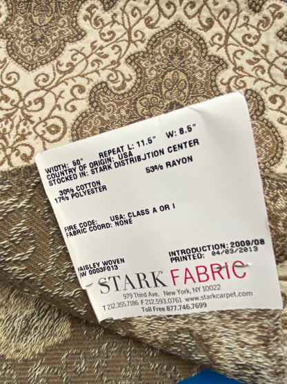 27 Berkbox88 Square Woven by Fonthill Amaya  Ivory Multi Beige White Diamond Ogee Medallion Paisley MSRP 218/y