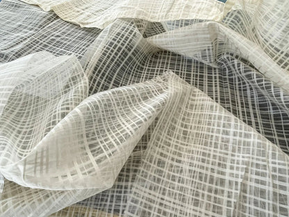 15 Berkbox52 1.5 yard Scalamandre Lilly Sheer Ivory White Silk Linen  USD 290/Yard