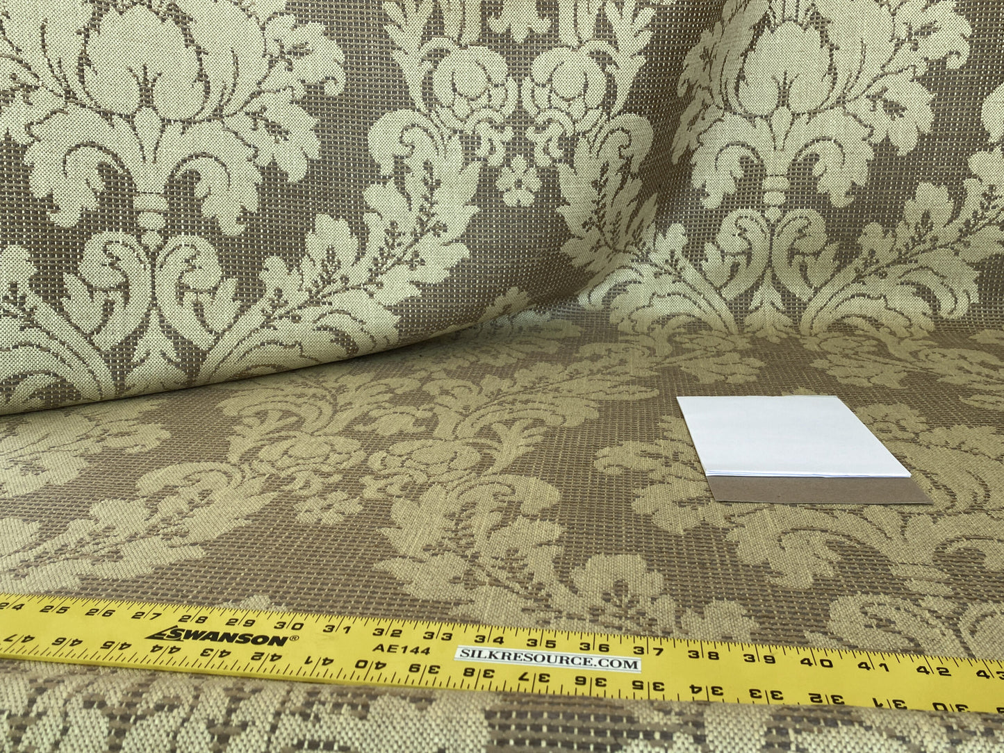 Scalamandre " Lucretia Damask Driftwood Renaissance Classic Damask Thick! MSRP USD 300/Y Tan Beige"