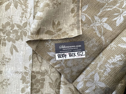 18 Berkbox52 1.2y Scalamandre Floral Foliage Woven Brown Gray