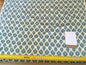 Scalamandre " Amara Ikat Weave Peacock  MSRP USD 150/Y Cotton Hand Woven! Blue Green White"
