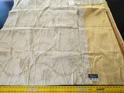 20 Berkbox52 2yardsX54 Scalamandre Faliero Magnolia Silk Linen Beige Gold Floral