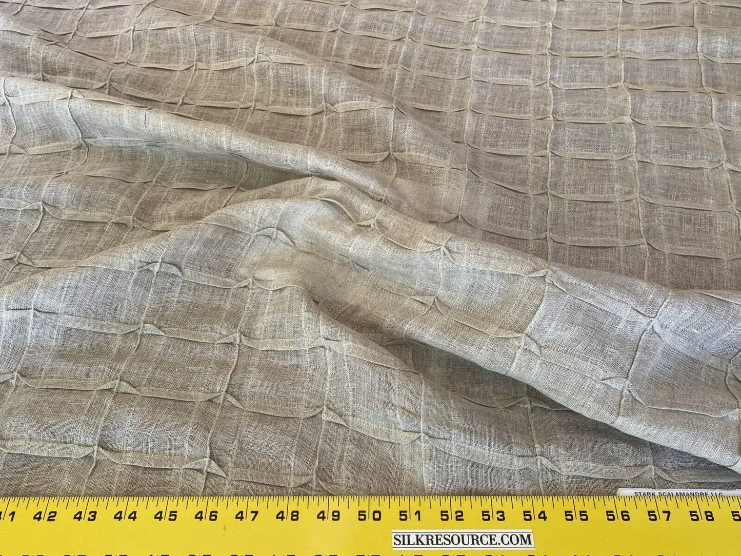 Scalamandre " Pintuck Linen Sheer Flax Linen MSRP USD 106/Y